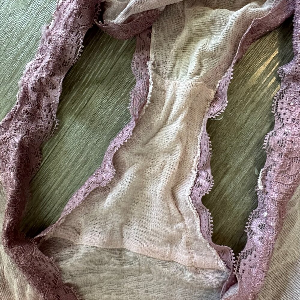 Mary Green Lavender Silk Gauze Bikini panties M - Picture 3 of 4
